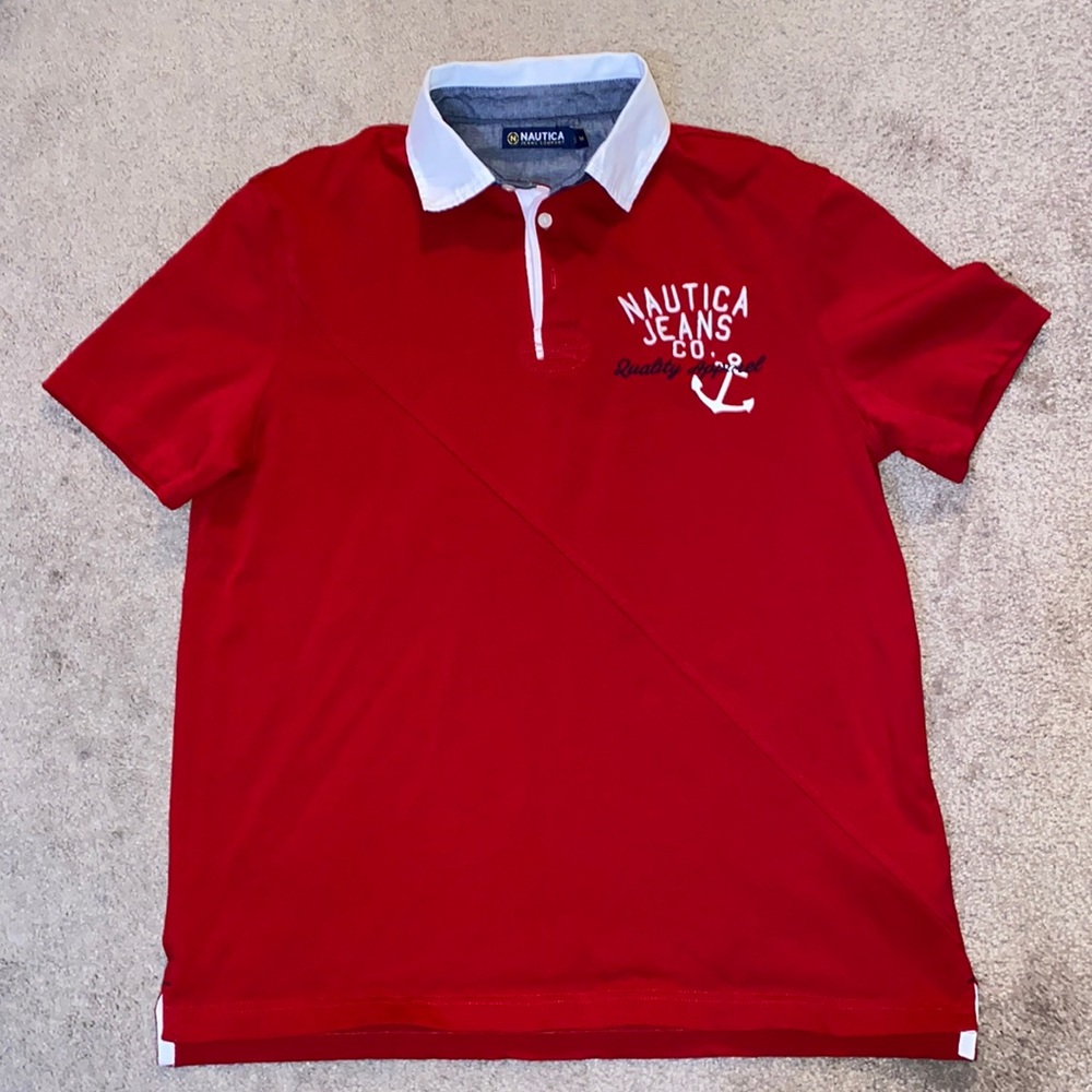 Men’s Nautica polo style short sleeve shirt.